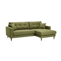 **Moderne groene loungebank met chaise longue**