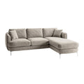 **Moderne hoekbank met quilted ontwerp in neutrale kleur**